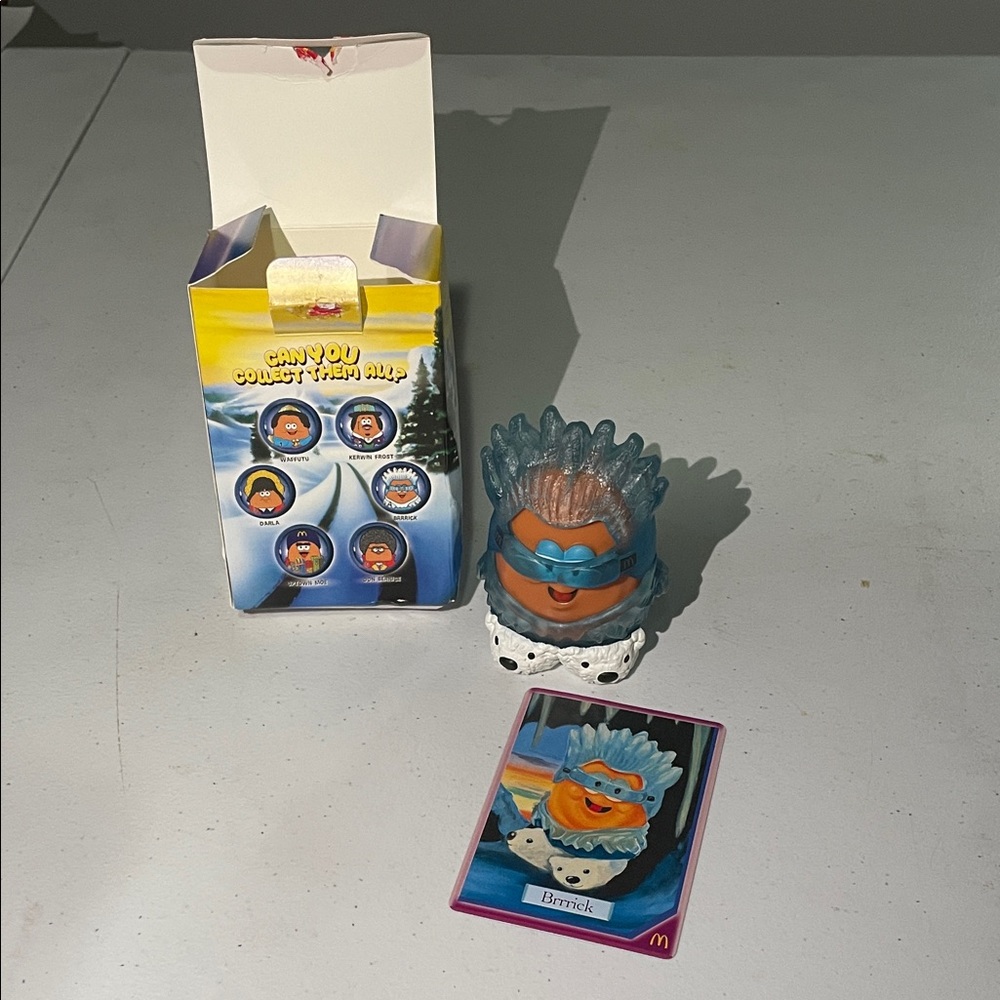 McDonald's nugget buddy brrrick with Blue Hair and Card